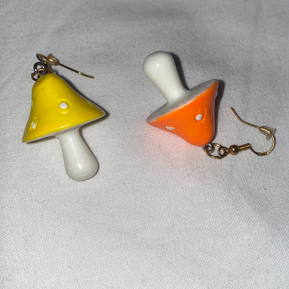 mushroom earrings